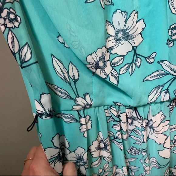 Blue Floral Dress - Picture 2 of 4